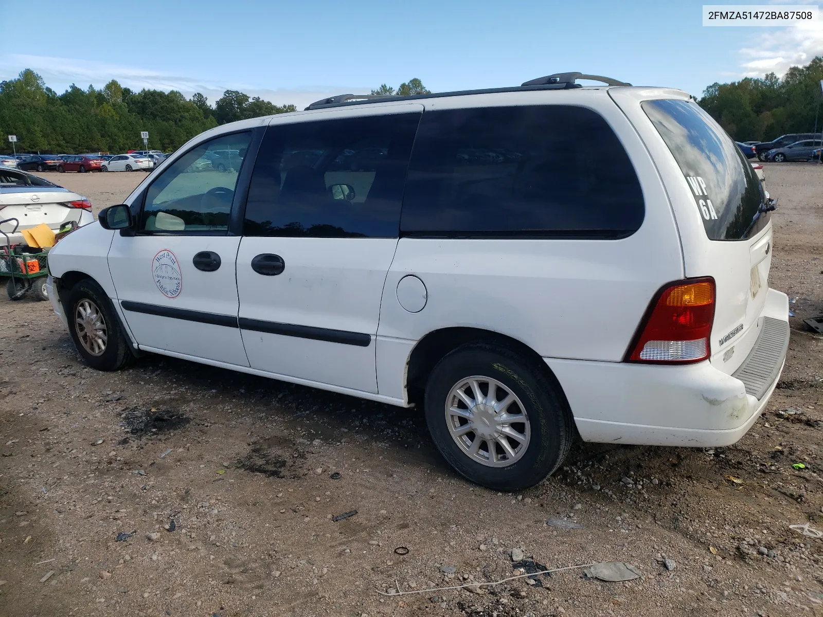 2002 Ford Windstar Lx VIN: 2FMZA51472BA87508 Lot: 72064423