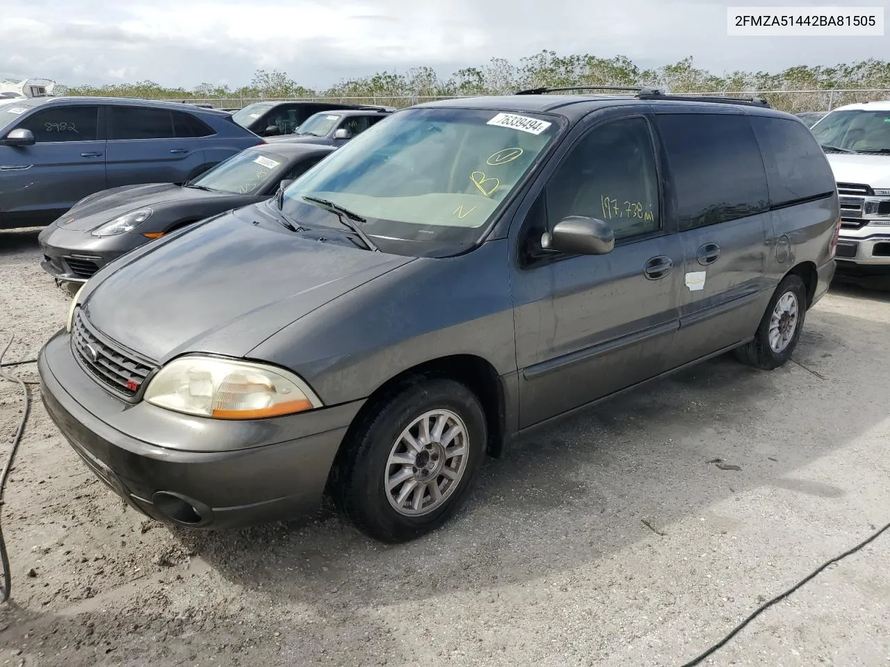 2002 Ford Windstar Lx VIN: 2FMZA51442BA81505 Lot: 76339494