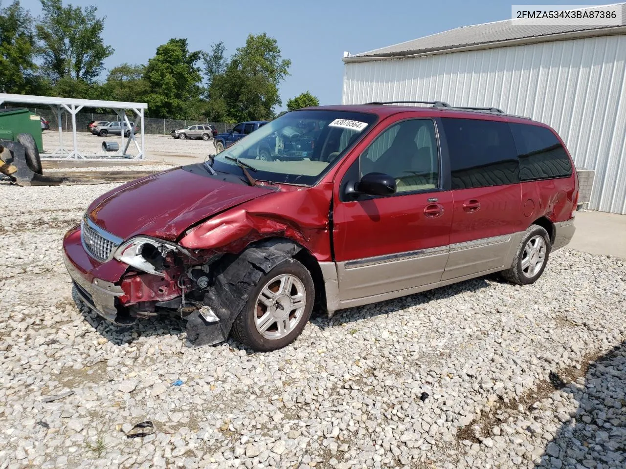 2003 Ford Windstar Sel VIN: 2FMZA534X3BA87386 Lot: 63076564