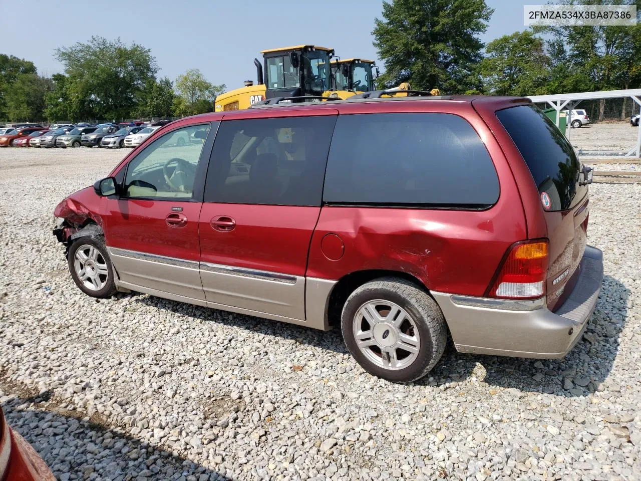 2003 Ford Windstar Sel VIN: 2FMZA534X3BA87386 Lot: 63076564