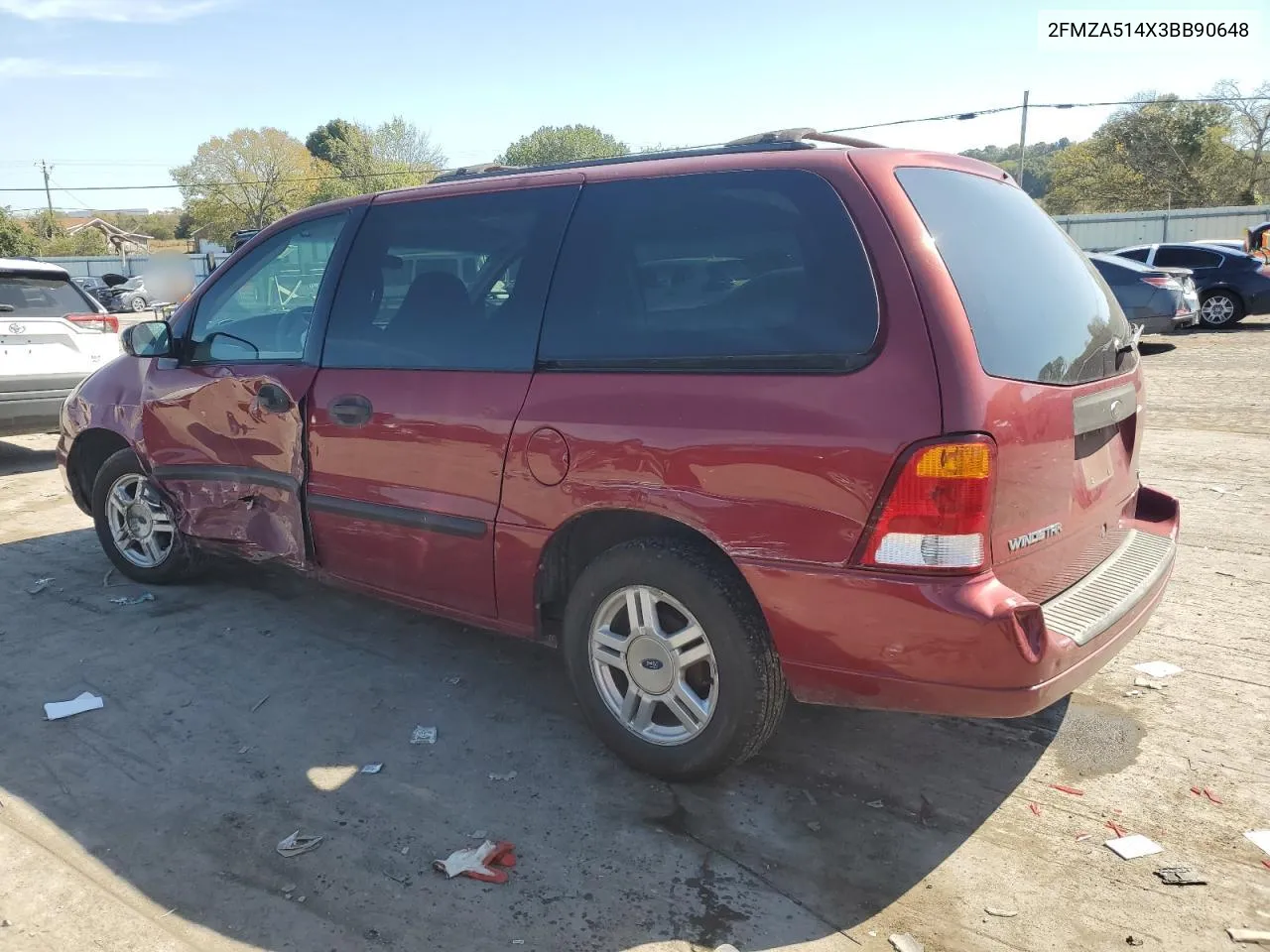 2003 Ford Windstar Lx VIN: 2FMZA514X3BB90648 Lot: 72224504