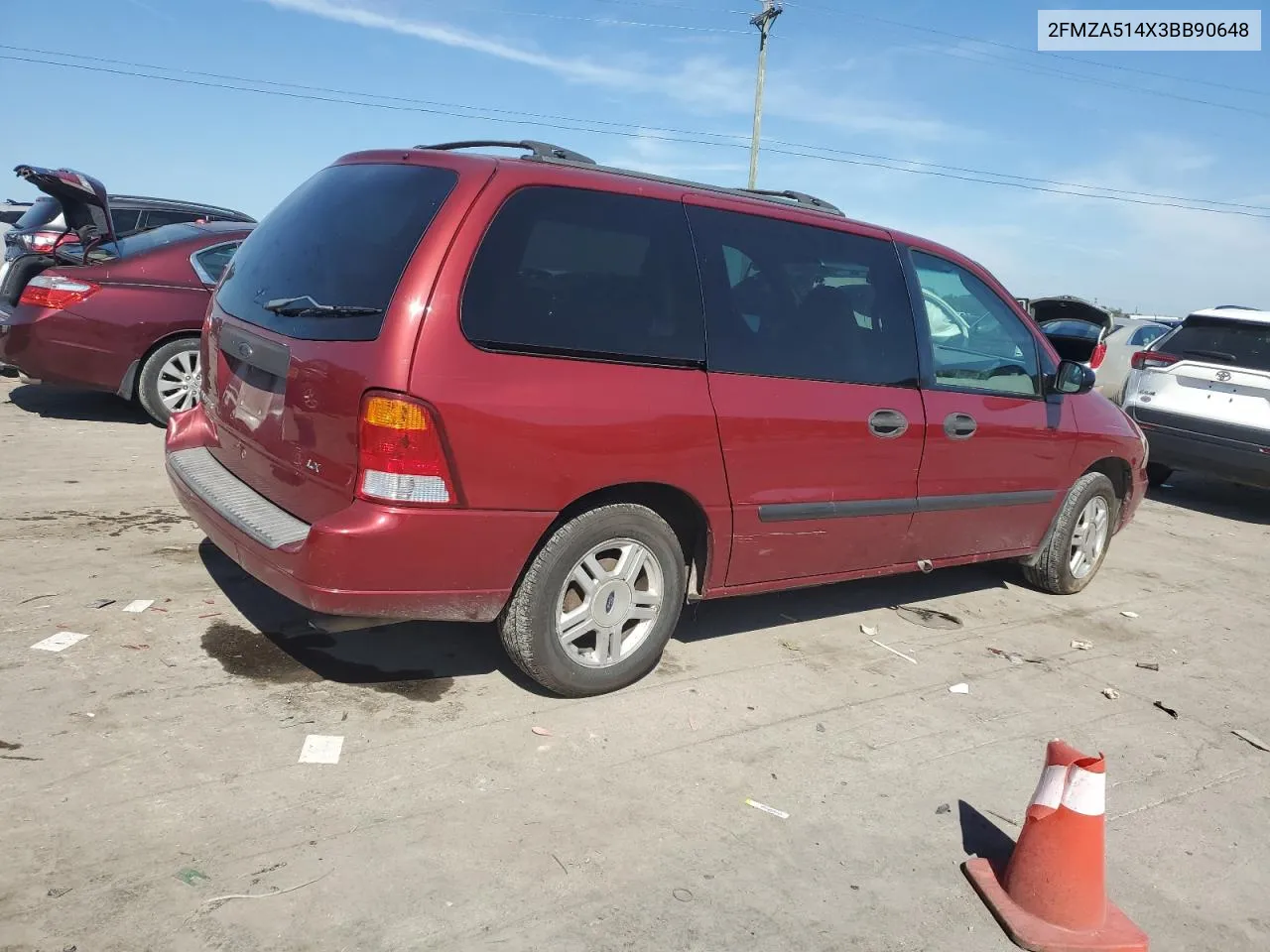 2003 Ford Windstar Lx VIN: 2FMZA514X3BB90648 Lot: 72224504