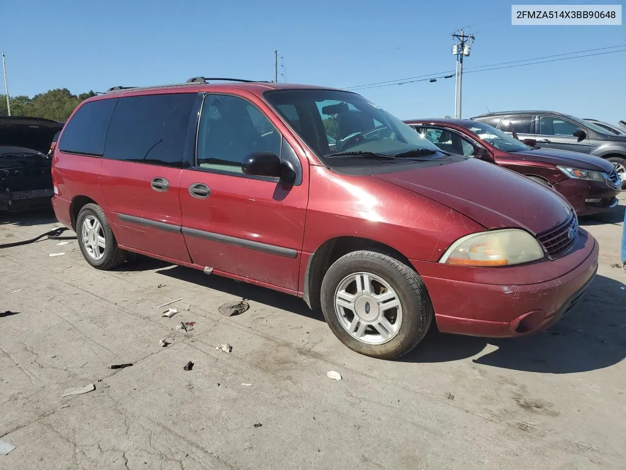 2003 Ford Windstar Lx VIN: 2FMZA514X3BB90648 Lot: 72224504