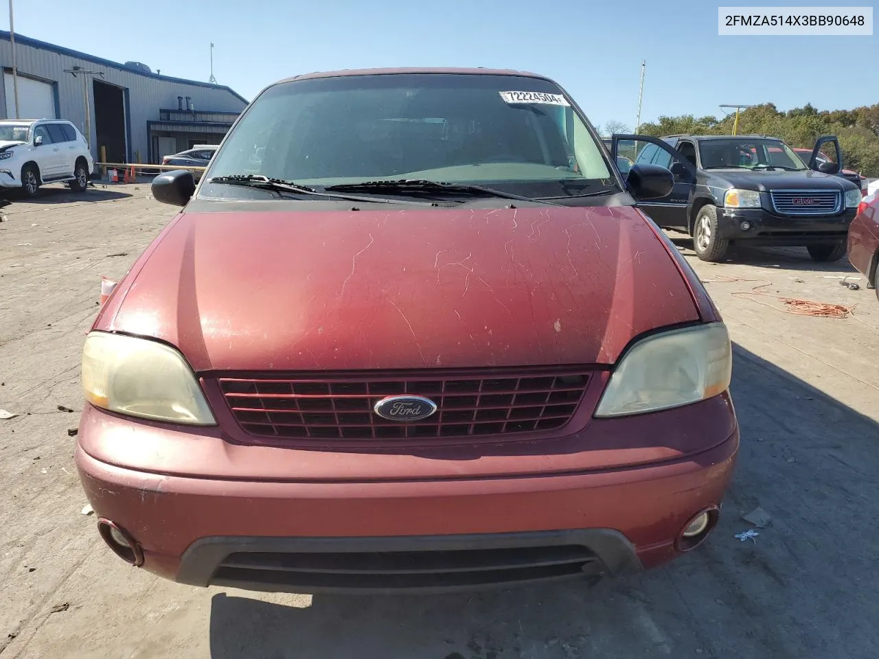 2003 Ford Windstar Lx VIN: 2FMZA514X3BB90648 Lot: 72224504