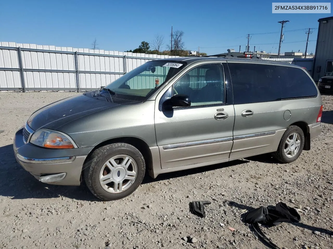 2003 Ford Windstar Sel VIN: 2FMZA534X3BB91716 Lot: 75205064