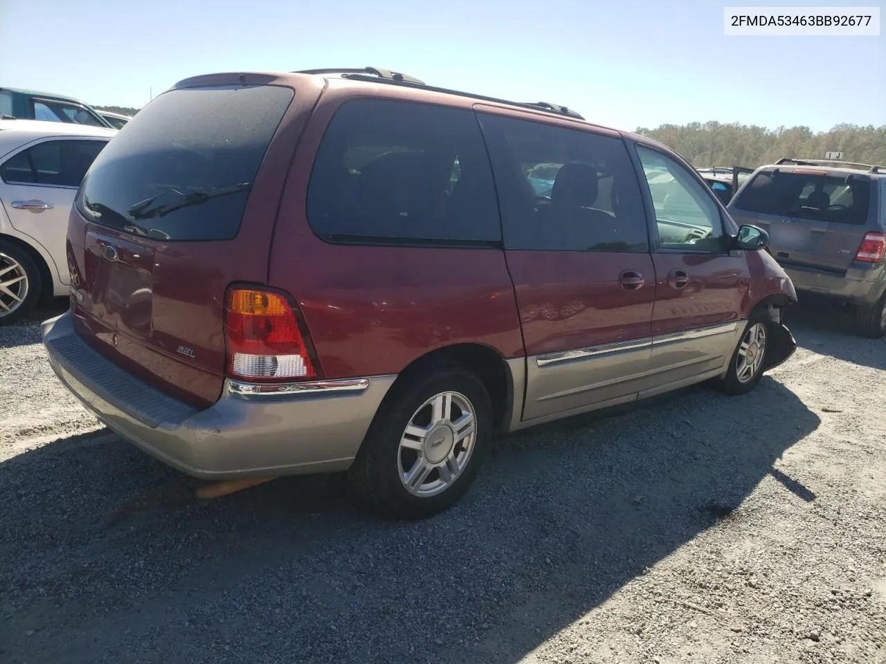 2003 Ford Windstar Sel VIN: 2FMDA53463BB92677 Lot: 75440924