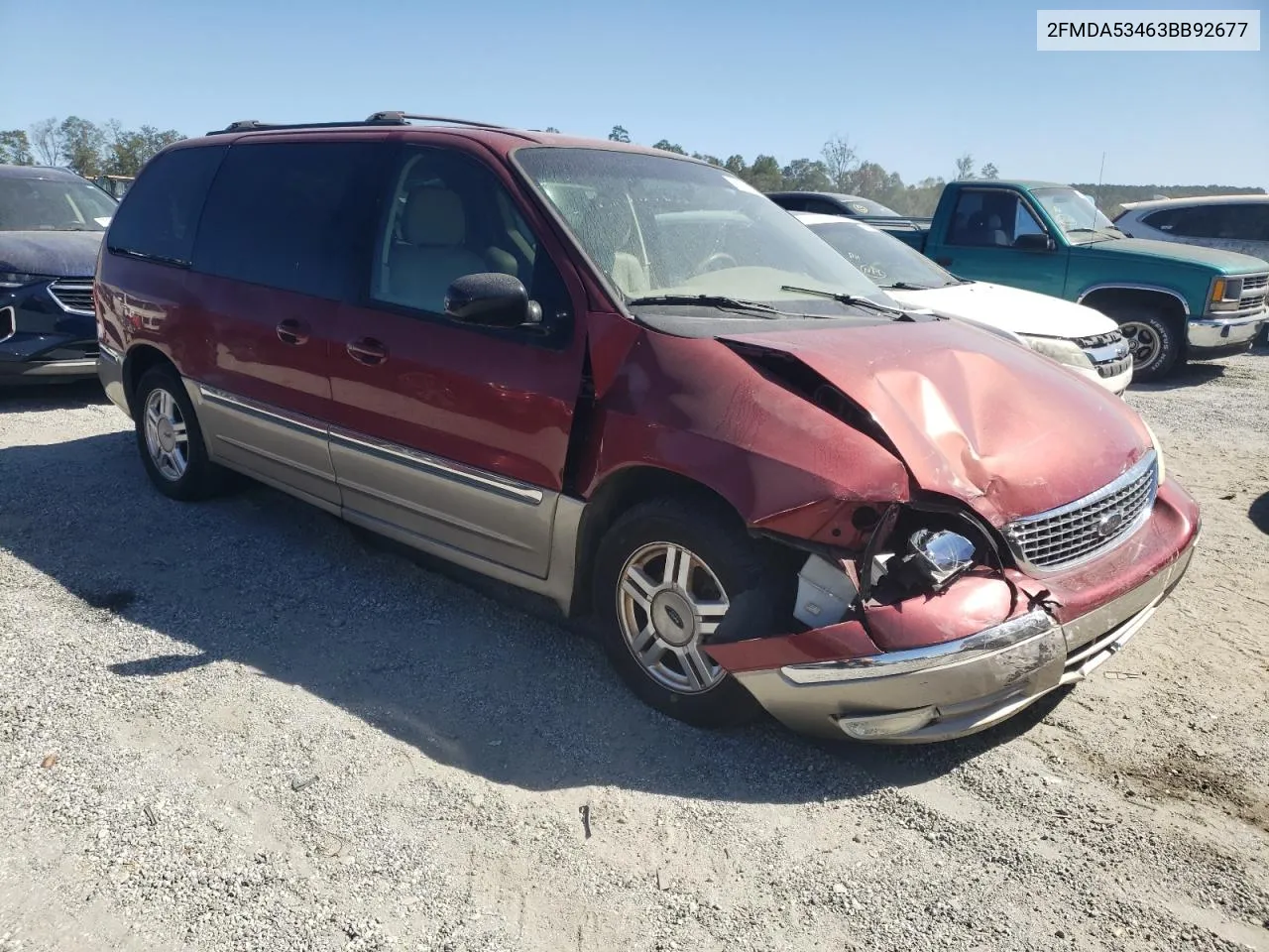 2003 Ford Windstar Sel VIN: 2FMDA53463BB92677 Lot: 75440924