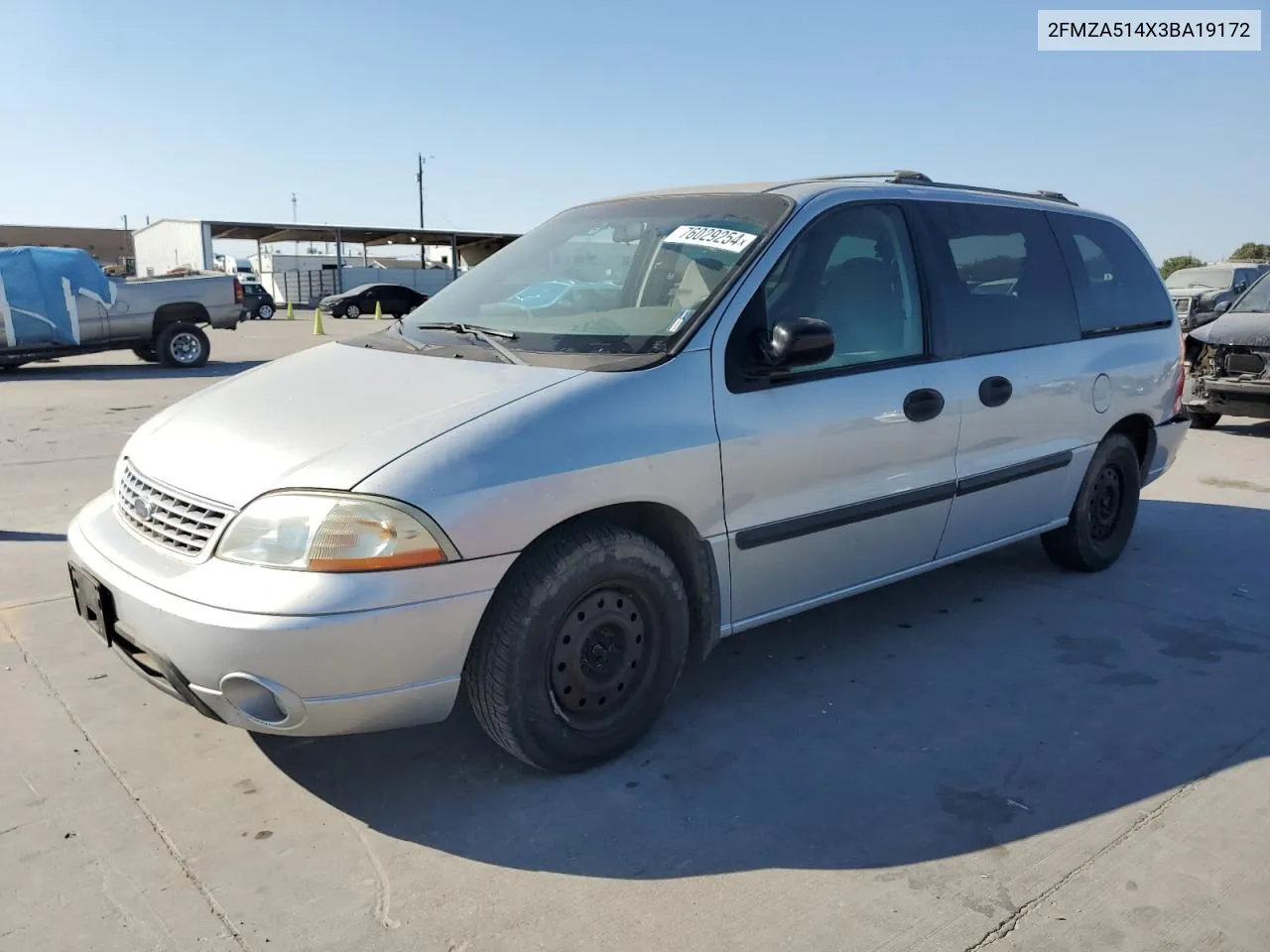 2003 Ford Windstar Lx VIN: 2FMZA514X3BA19172 Lot: 76029254