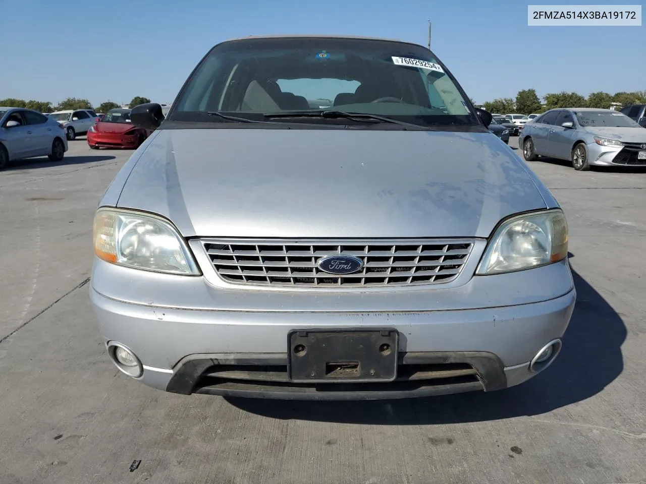 2003 Ford Windstar Lx VIN: 2FMZA514X3BA19172 Lot: 76029254