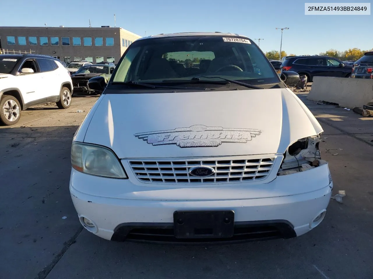 2003 Ford Windstar Lx VIN: 2FMZA51493BB24849 Lot: 76728704