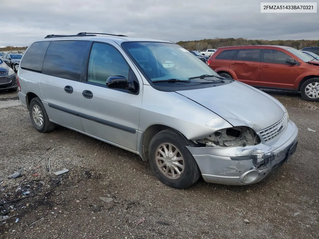 2003 Ford Windstar Lx VIN: 2FMZA51433BA70321 Lot: 77114094