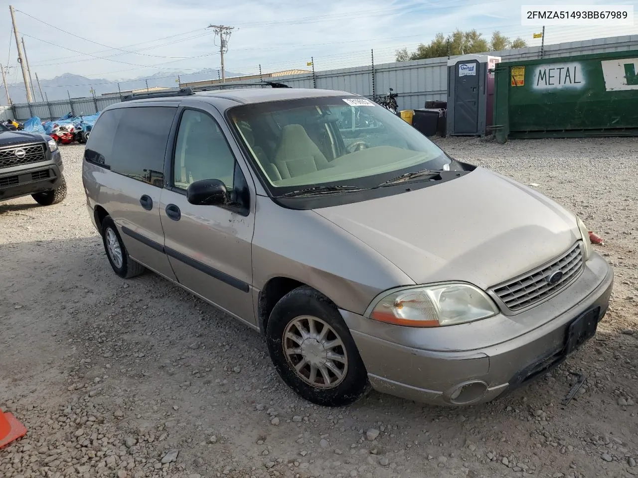 2003 Ford Windstar Lx VIN: 2FMZA51493BB67989 Lot: 78196954