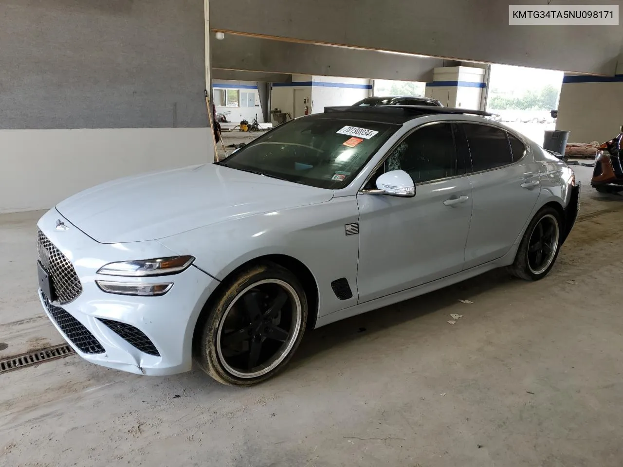 2022 Genesis G70 Base VIN: KMTG34TA5NU098171 Lot: 70190034