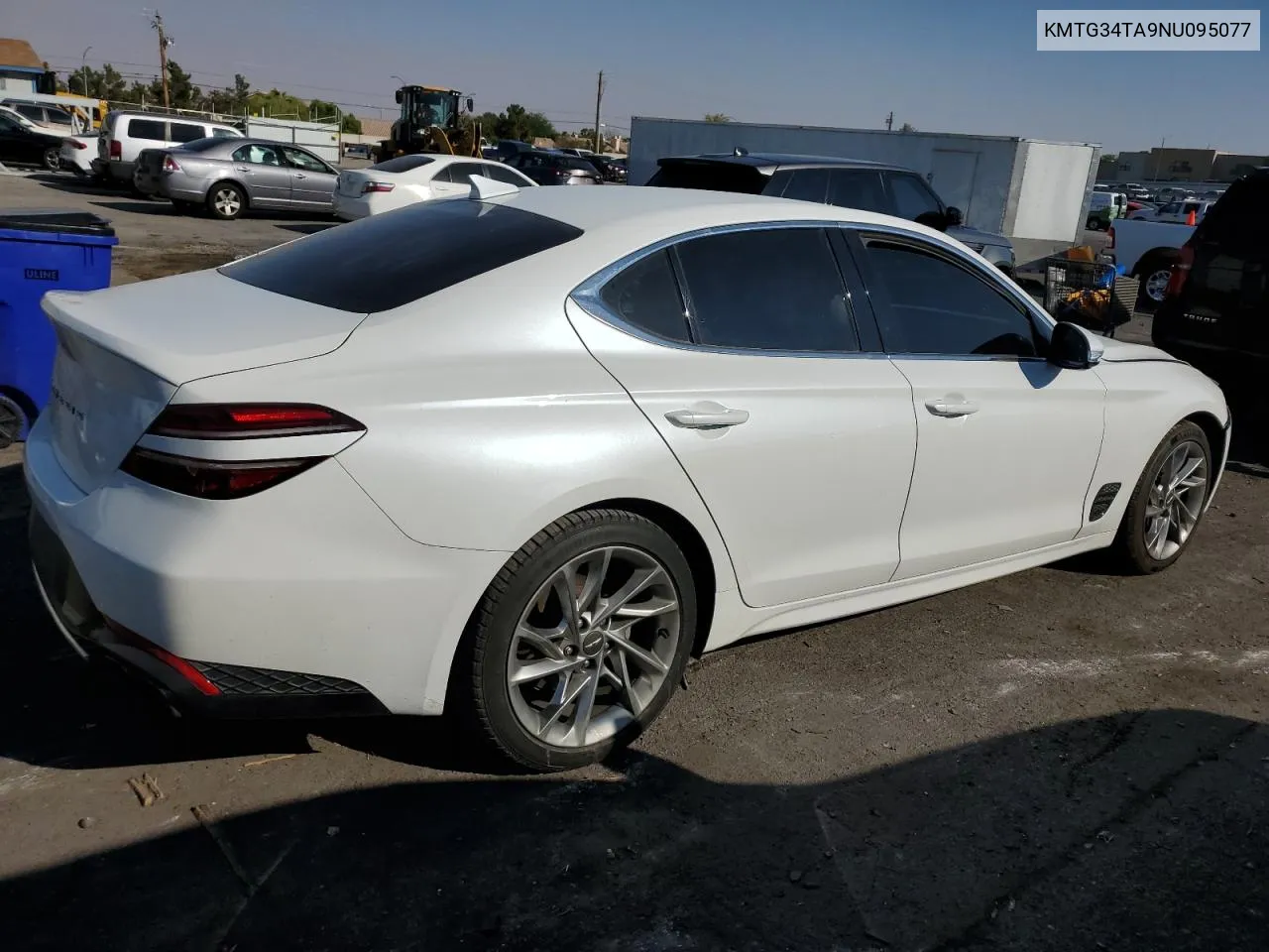 2022 Genesis G70 Base VIN: KMTG34TA9NU095077 Lot: 70542254