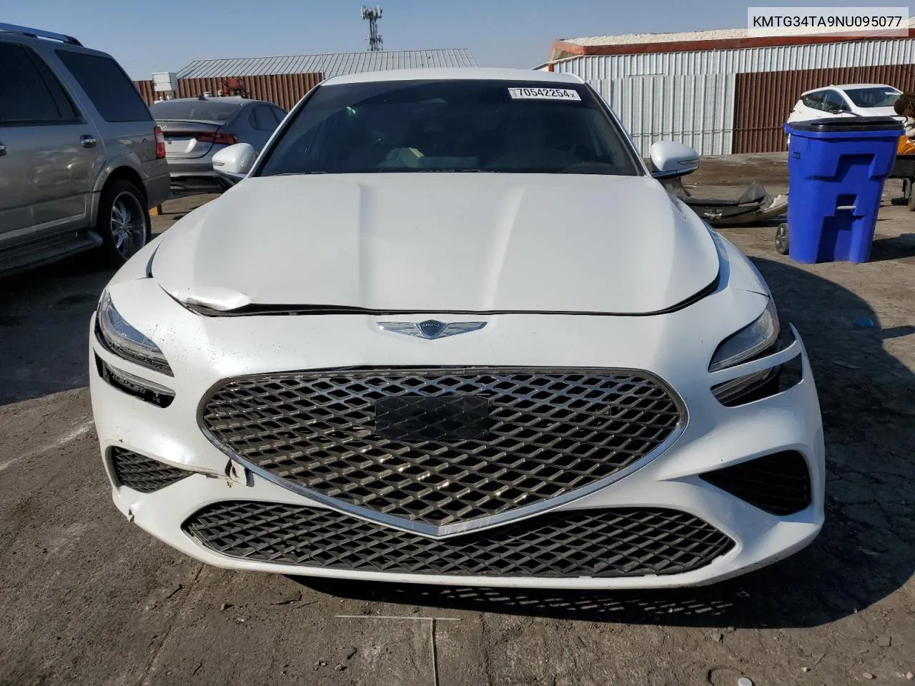 2022 Genesis G70 Base VIN: KMTG34TA9NU095077 Lot: 70542254