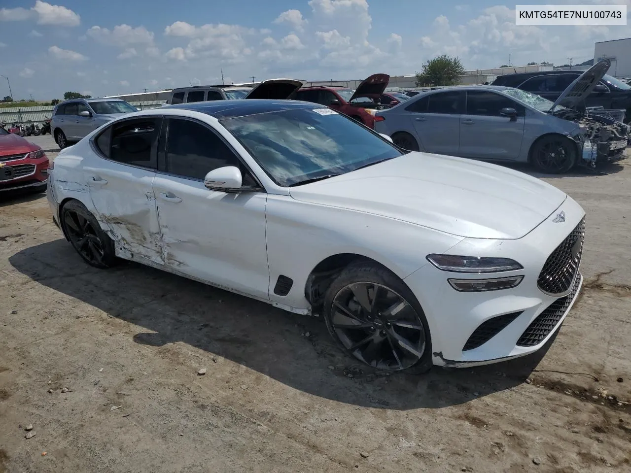 2022 Genesis G70 Base VIN: KMTG54TE7NU100743 Lot: 71376494