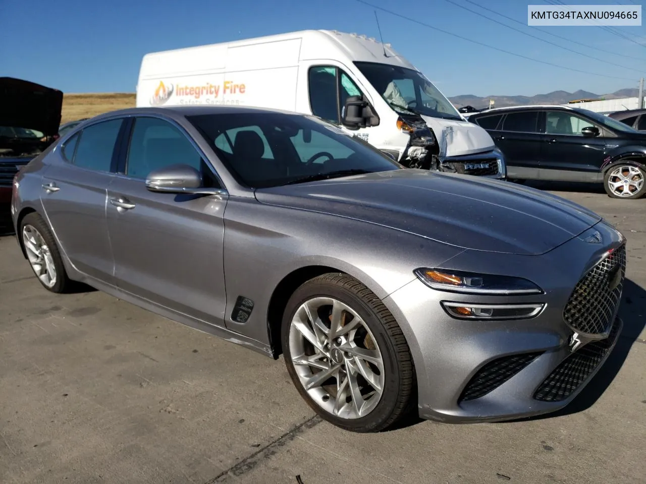 2022 Genesis G70 Base VIN: KMTG34TAXNU094665 Lot: 72983604