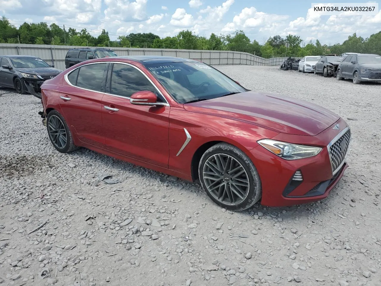 2019 Genesis G70 Elite VIN: KMTG34LA2KU032267 Lot: 53399184