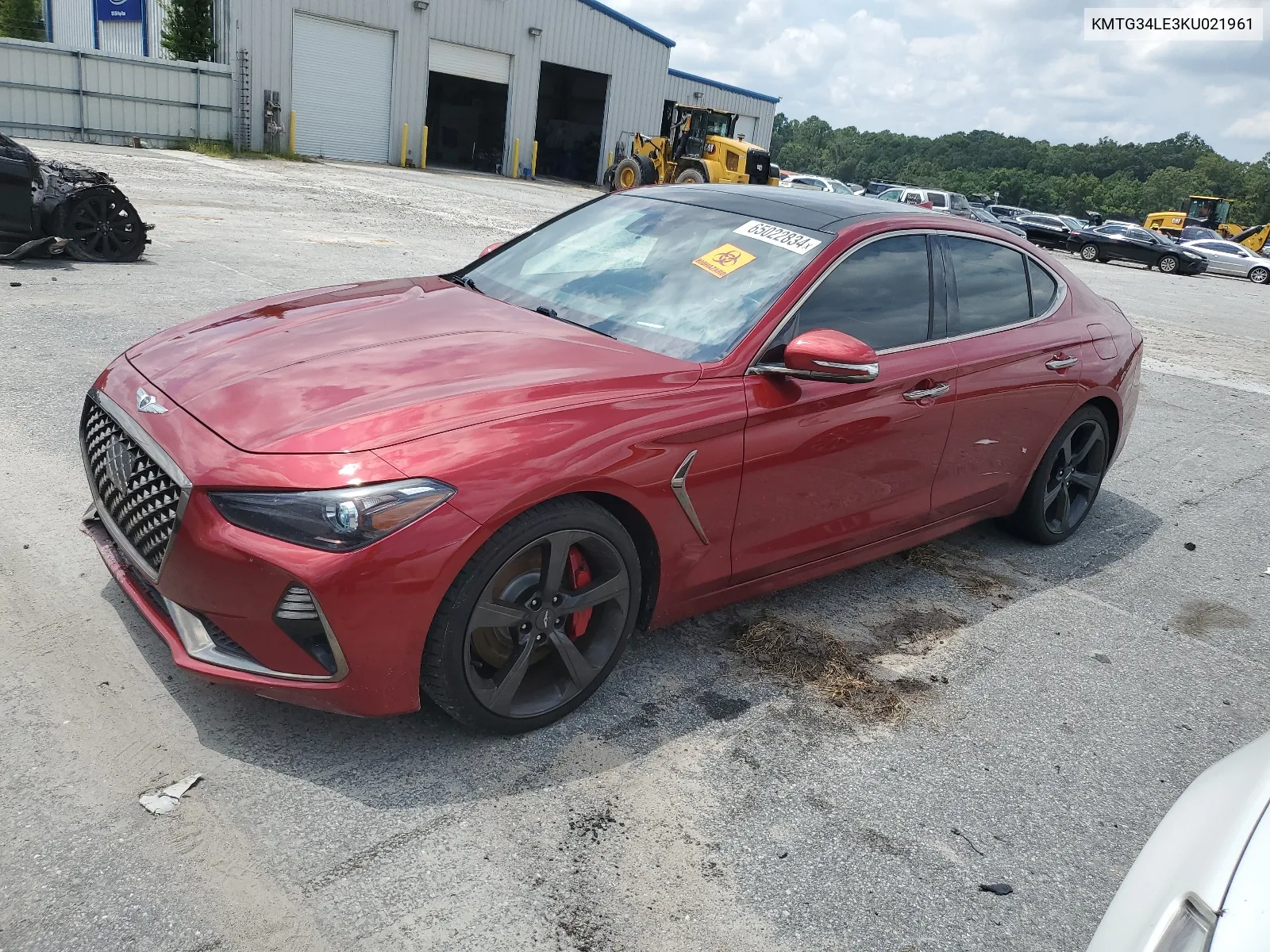 2019 Genesis G70 Prestige VIN: KMTG34LE3KU021961 Lot: 65022834