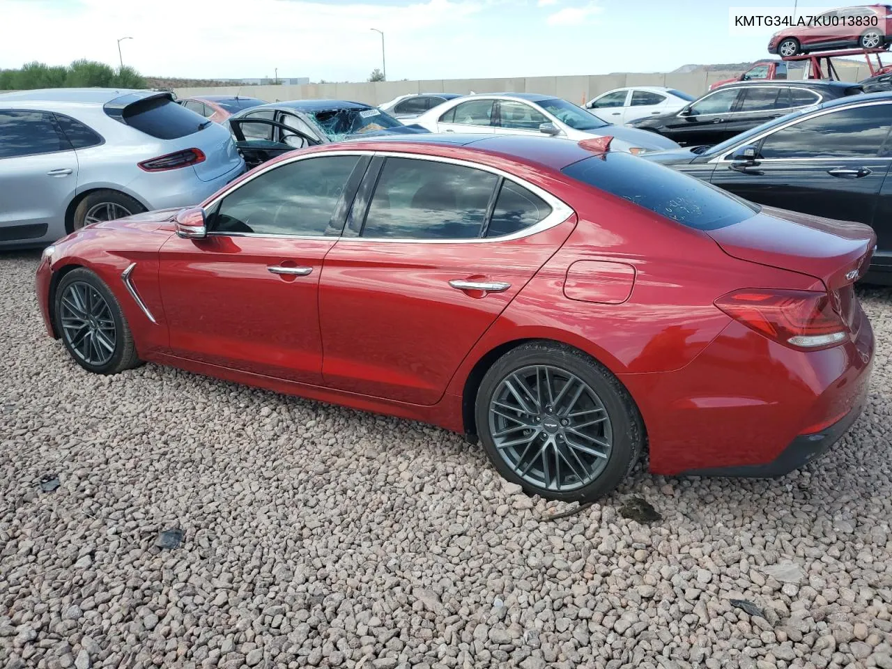 2019 Genesis G70 Elite VIN: KMTG34LA7KU013830 Lot: 69072164