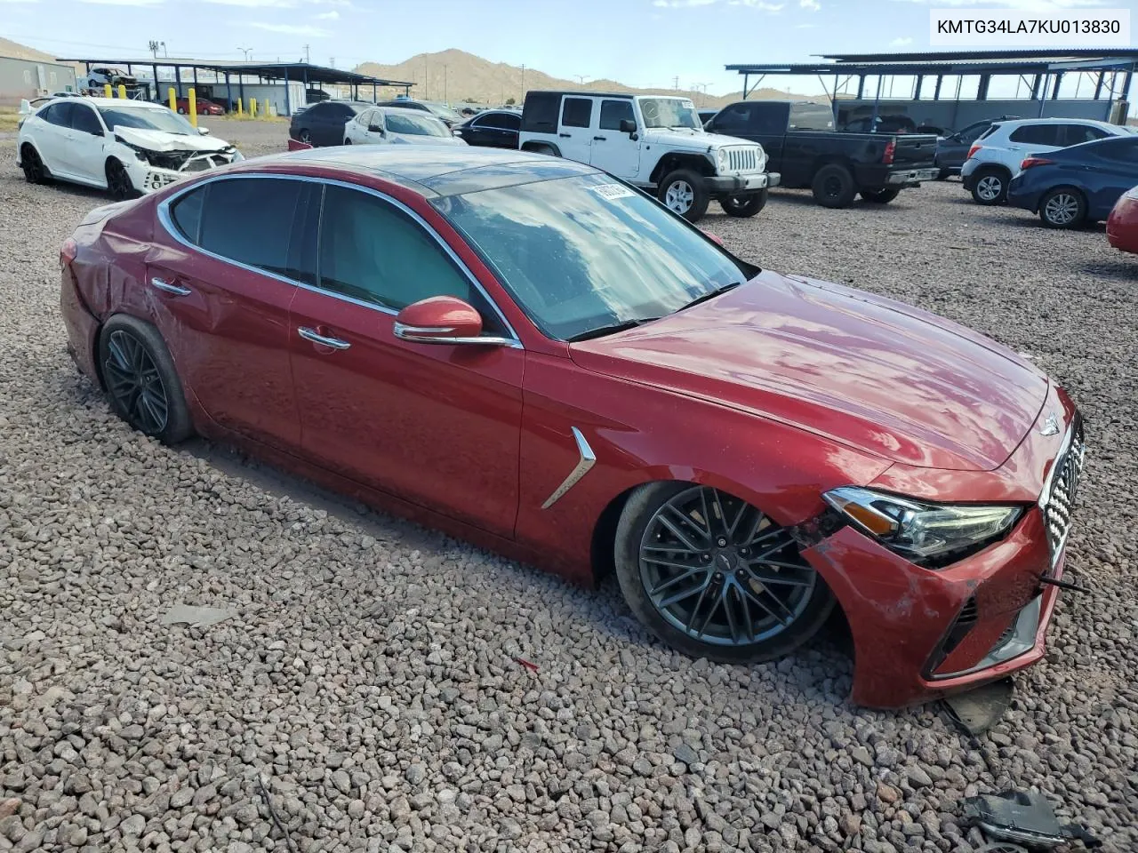 2019 Genesis G70 Elite VIN: KMTG34LA7KU013830 Lot: 69072164