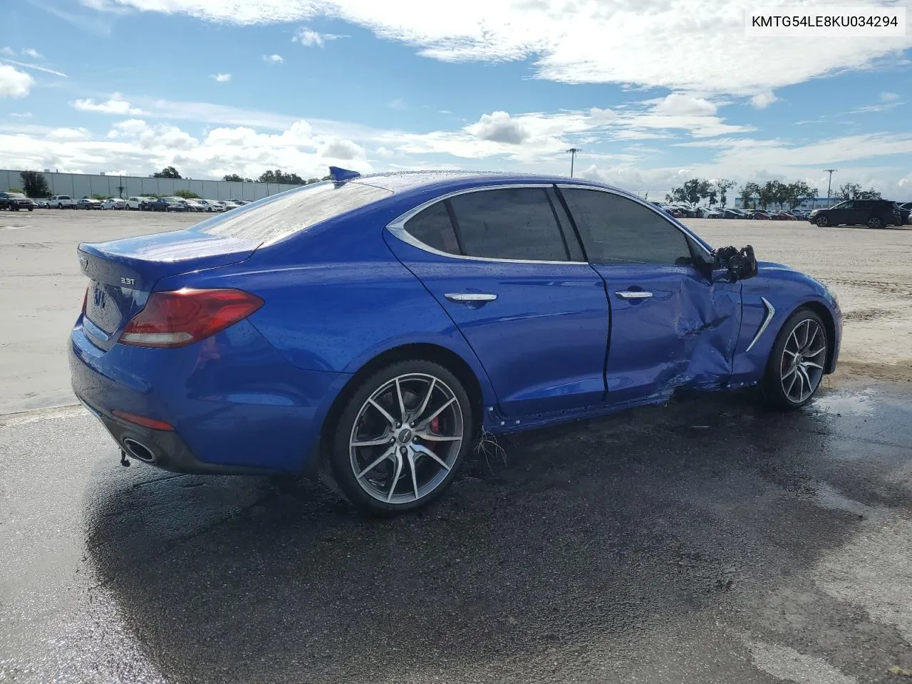 2019 Genesis G70 Advanced VIN: KMTG54LE8KU034294 Lot: 71088574