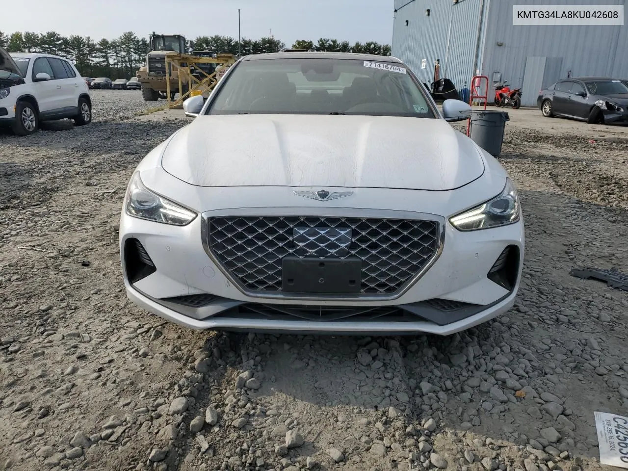 KMTG34LA8KU042608 2019 Genesis G70 Elite