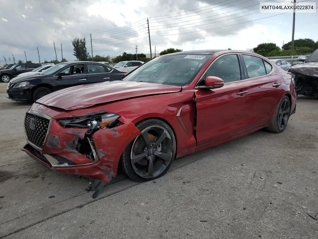 2019 Genesis G70 Prestige VIN: KMTG44LAXKU022874 Lot: 71518534