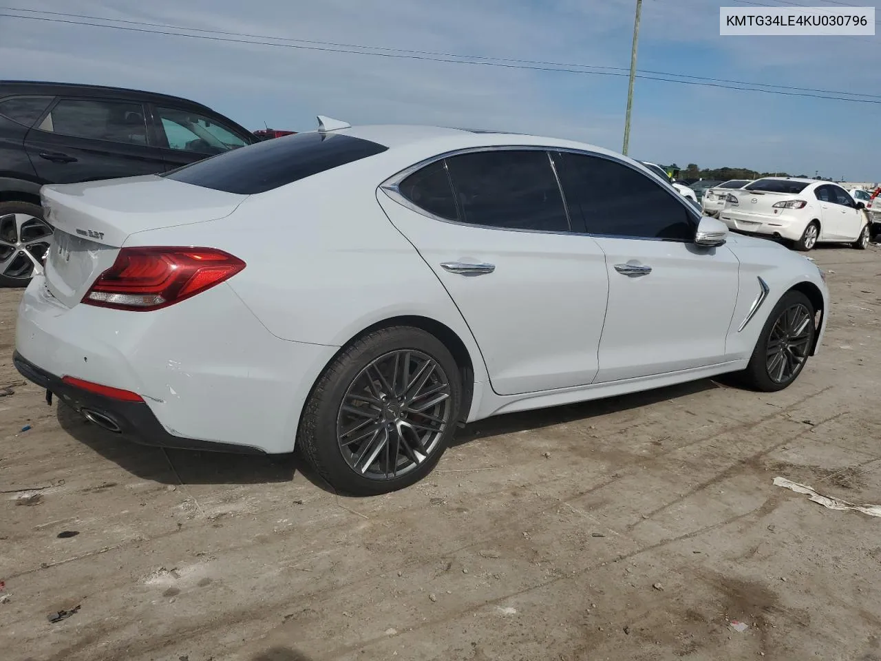 2019 Genesis G70 Prestige VIN: KMTG34LE4KU030796 Lot: 71673144