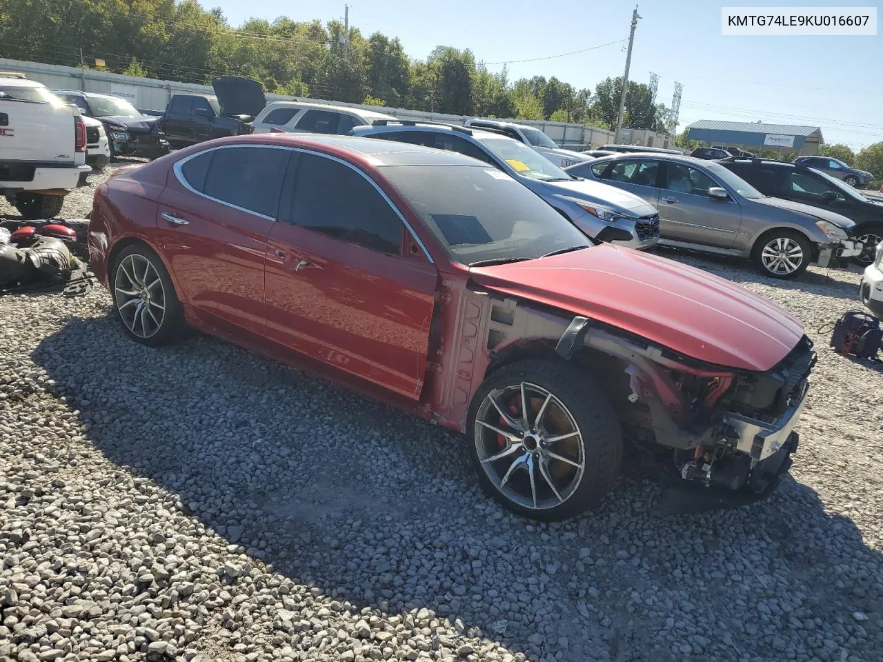 2019 Genesis G70 Elite VIN: KMTG74LE9KU016607 Lot: 72913124