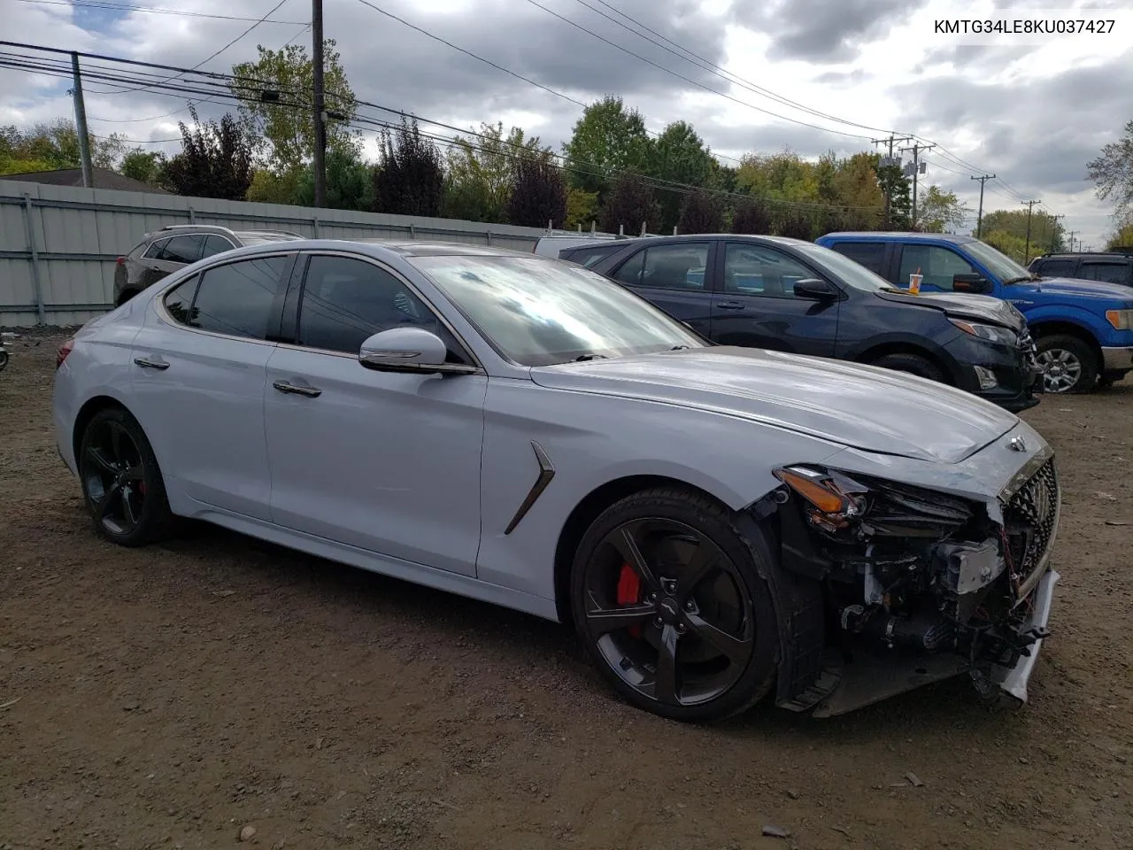 2019 Genesis G70 Prestige VIN: KMTG34LE8KU037427 Lot: 73787334