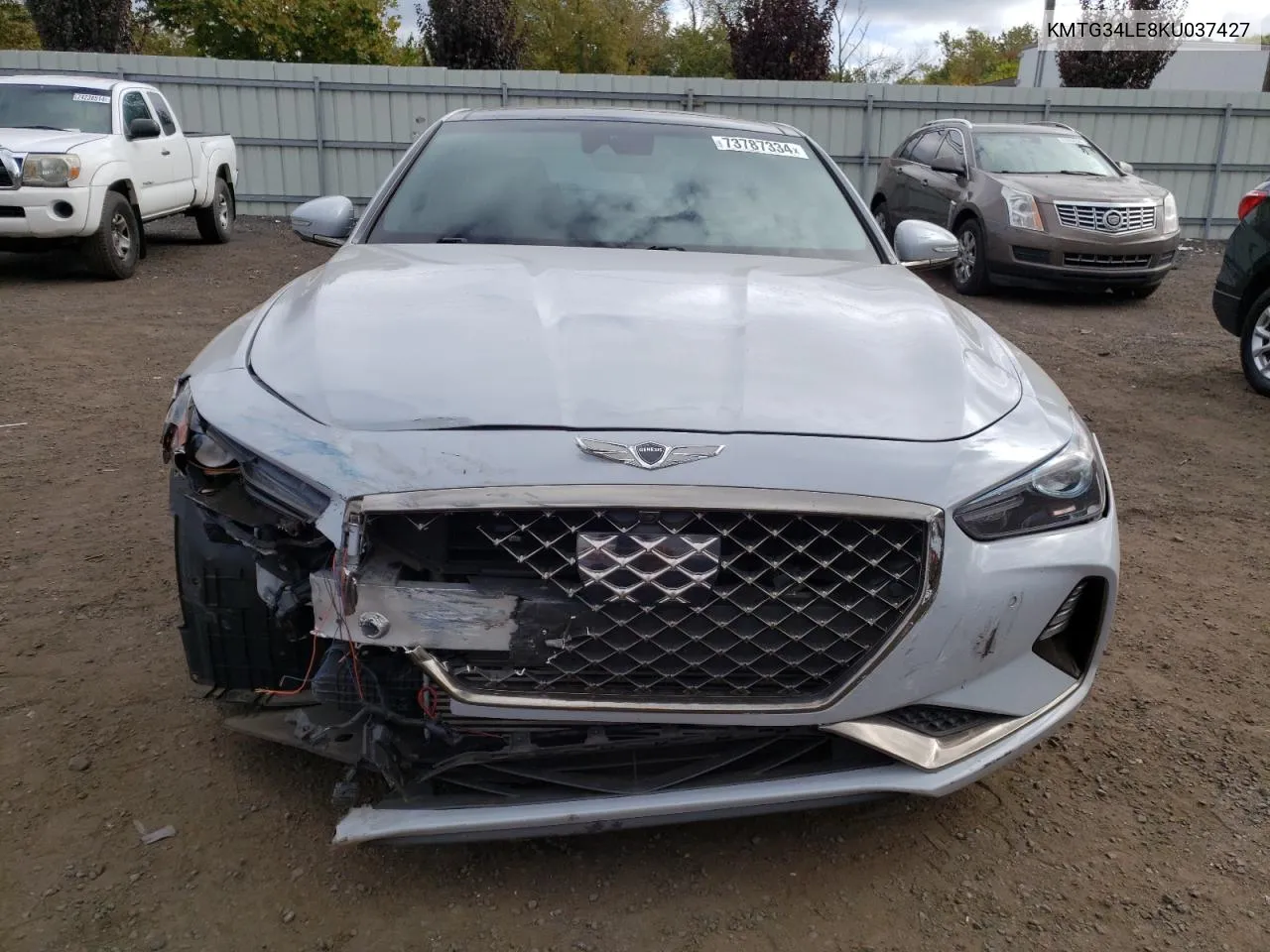 2019 Genesis G70 Prestige VIN: KMTG34LE8KU037427 Lot: 73787334