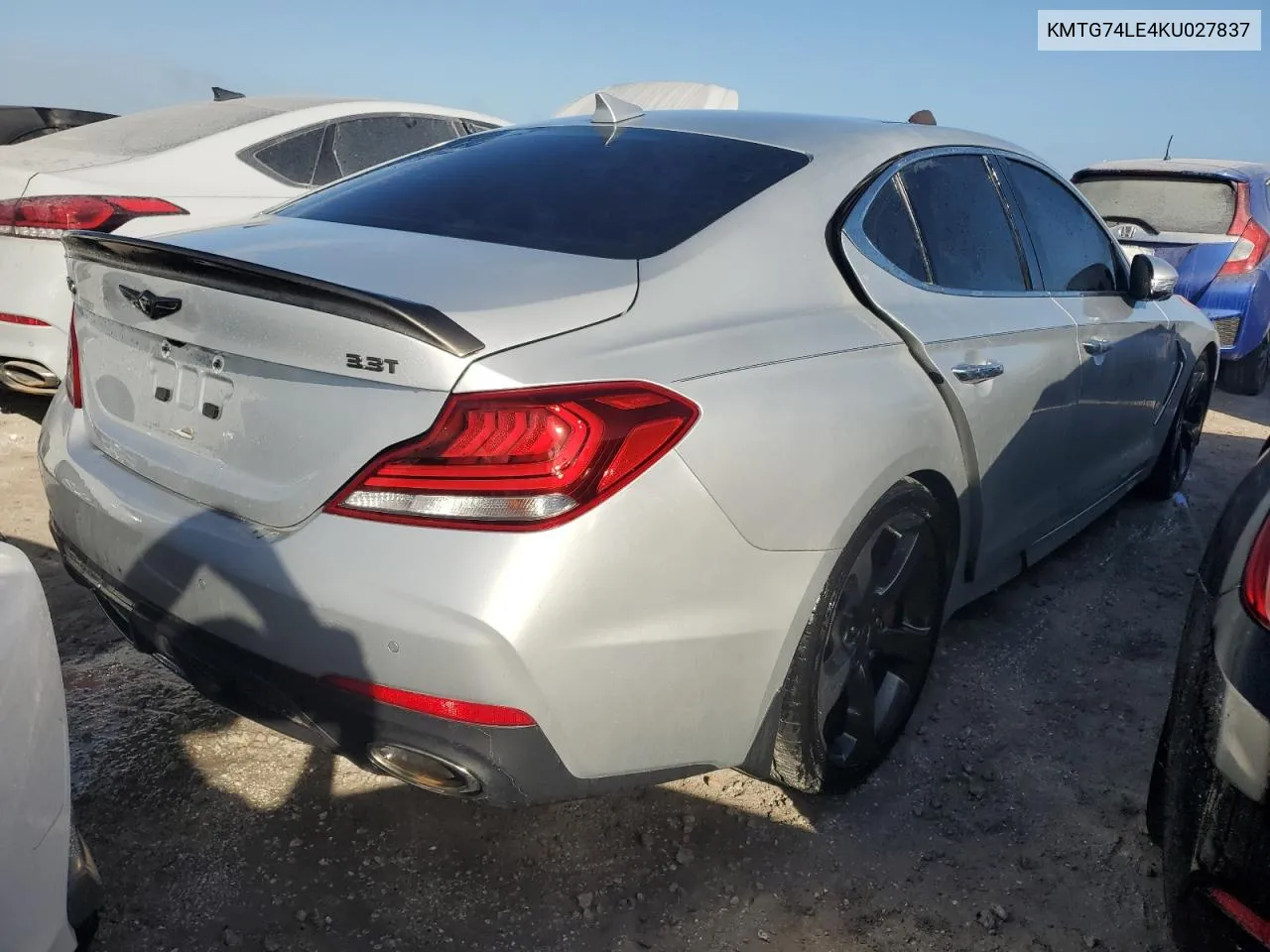 2019 Genesis G70 Elite VIN: KMTG74LE4KU027837 Lot: 74295354