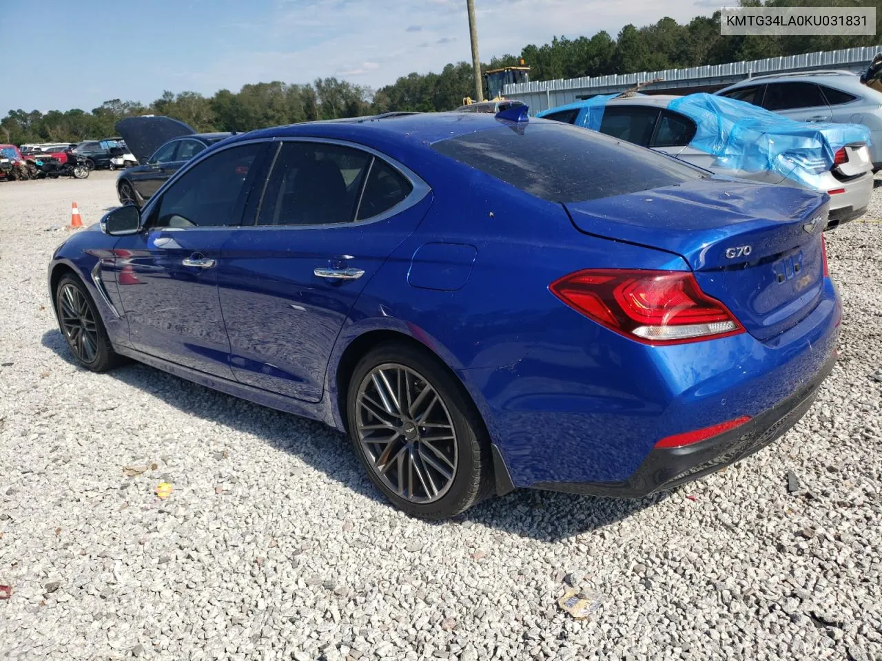 2019 Genesis G70 Elite VIN: KMTG34LA0KU031831 Lot: 74496674