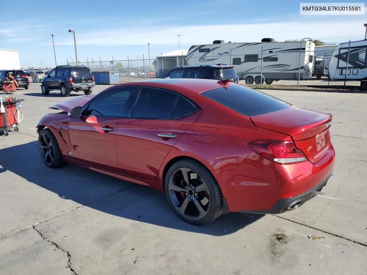 2019 Genesis G70 Prestige VIN: KMTG34LE7KU015581 Lot: 79349084