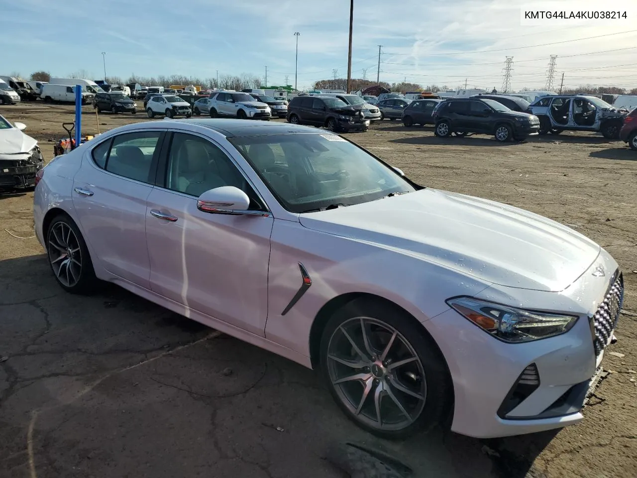 2019 Genesis G70 Prestige VIN: KMTG44LA4KU038214 Lot: 80663314