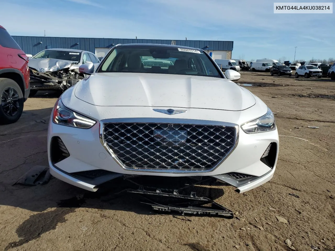 2019 Genesis G70 Prestige VIN: KMTG44LA4KU038214 Lot: 80663314