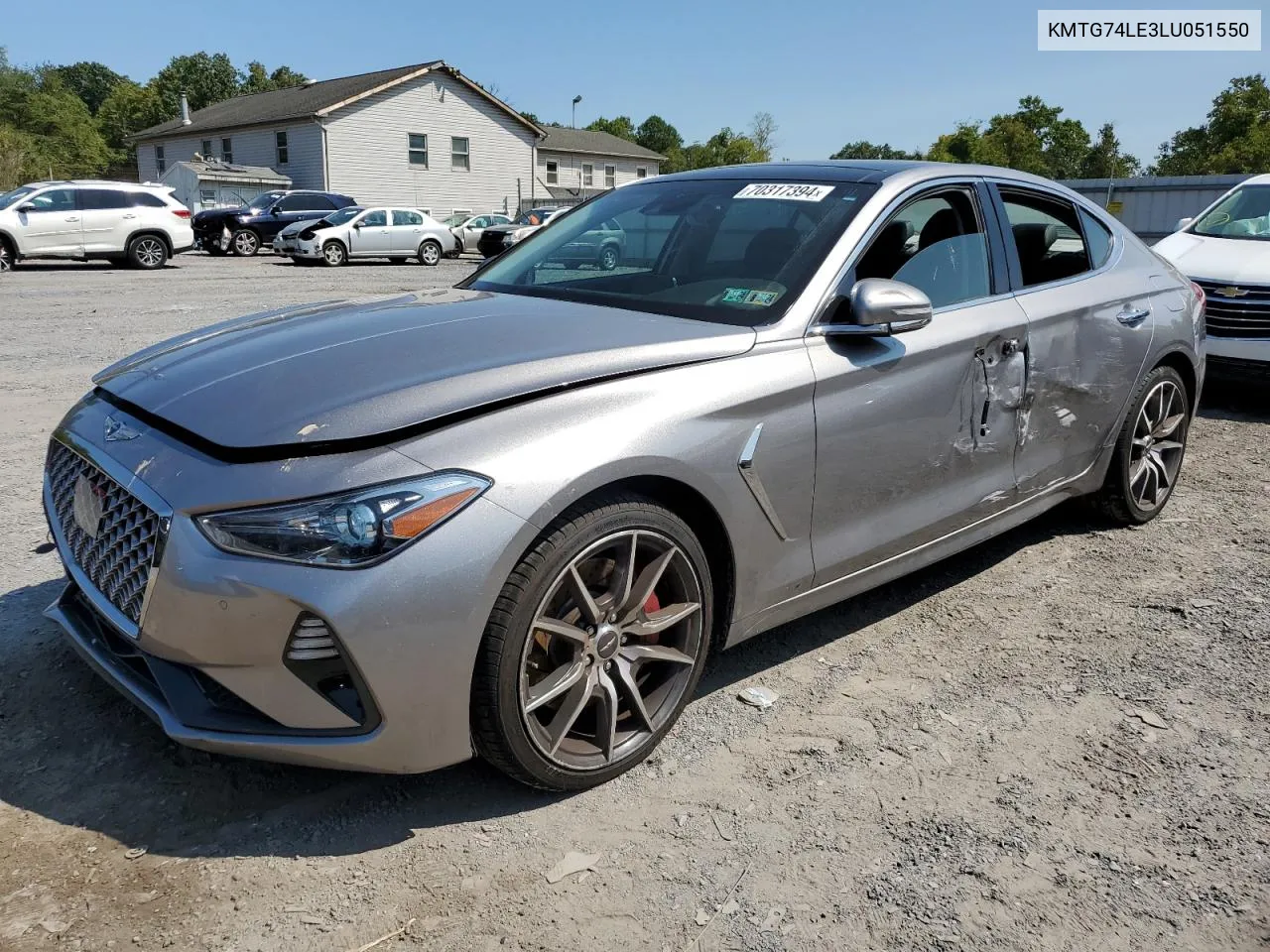 2020 Genesis G70 Elite VIN: KMTG74LE3LU051550 Lot: 70317394