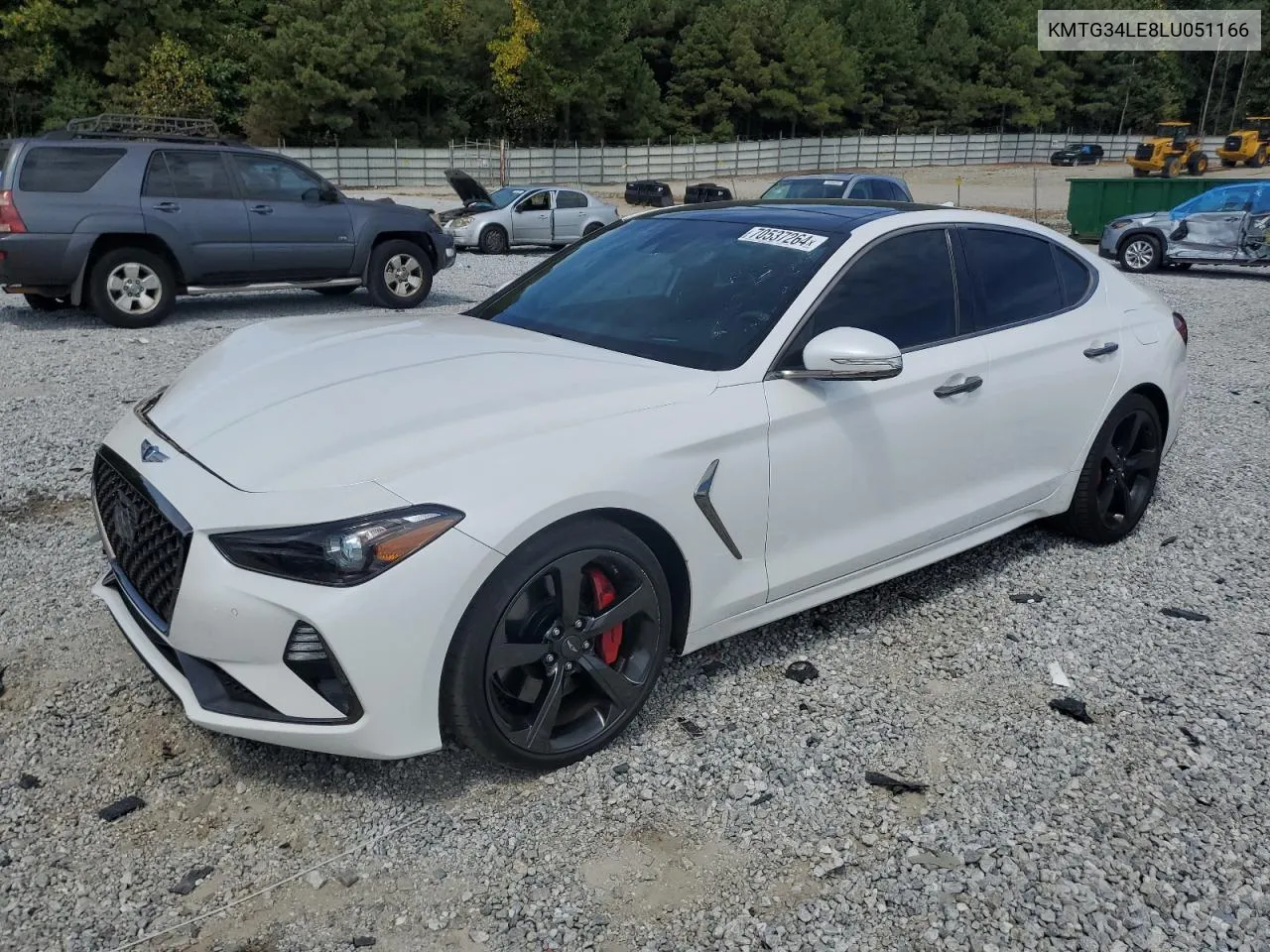 2020 Genesis G70 Prestige VIN: KMTG34LE8LU051166 Lot: 70537264