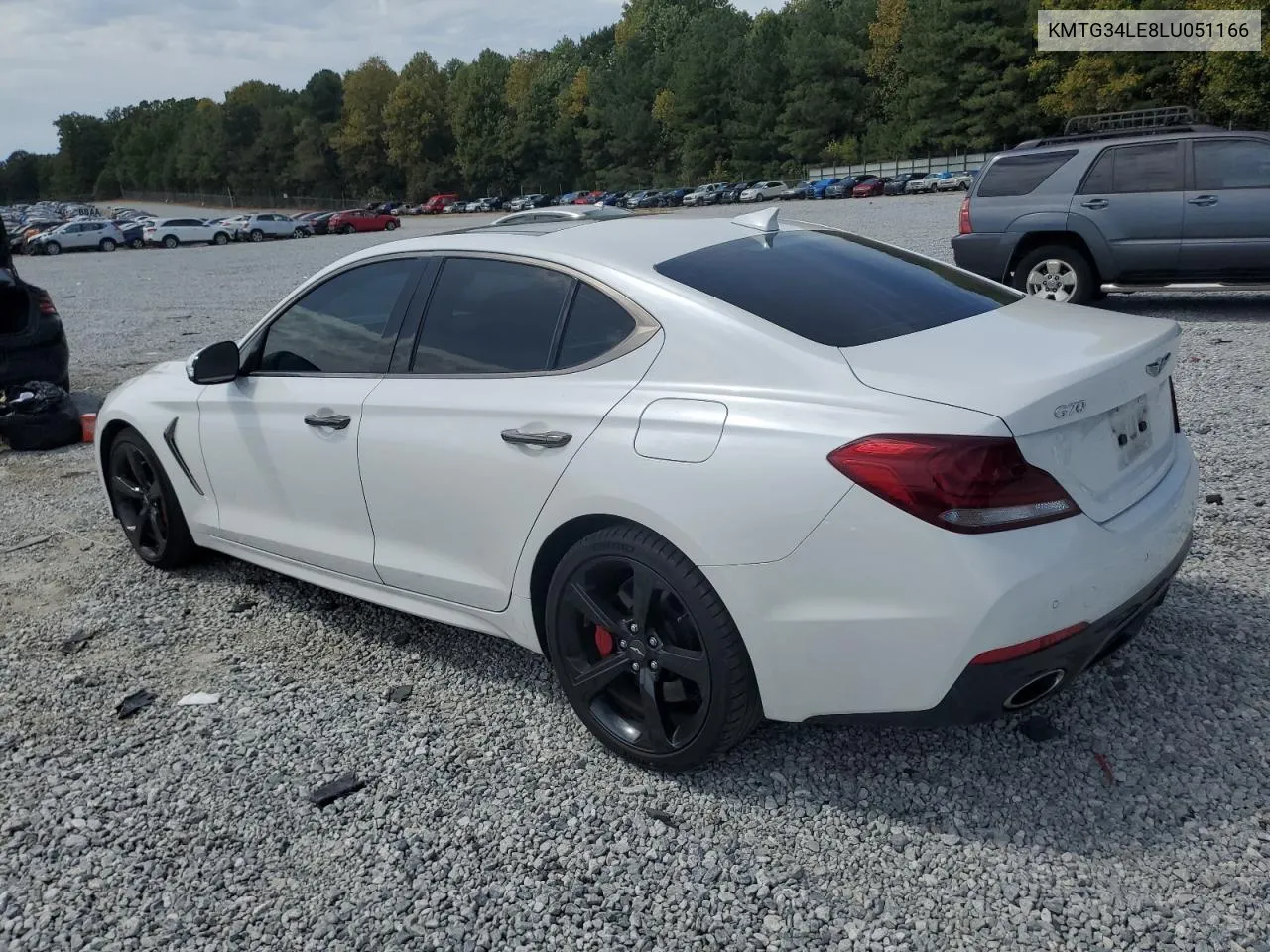 2020 Genesis G70 Prestige VIN: KMTG34LE8LU051166 Lot: 70537264