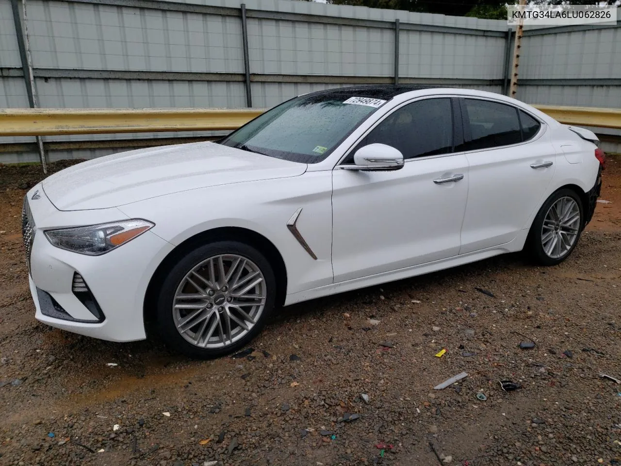 2020 Genesis G70 Elite VIN: KMTG34LA6LU062826 Lot: 72949874