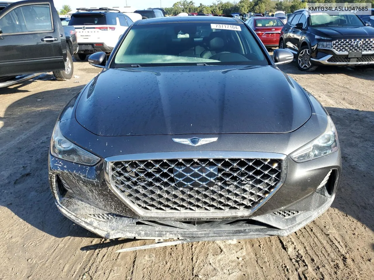 2020 Genesis G70 Elite VIN: KMTG34LA5LU047685 Lot: 73717104