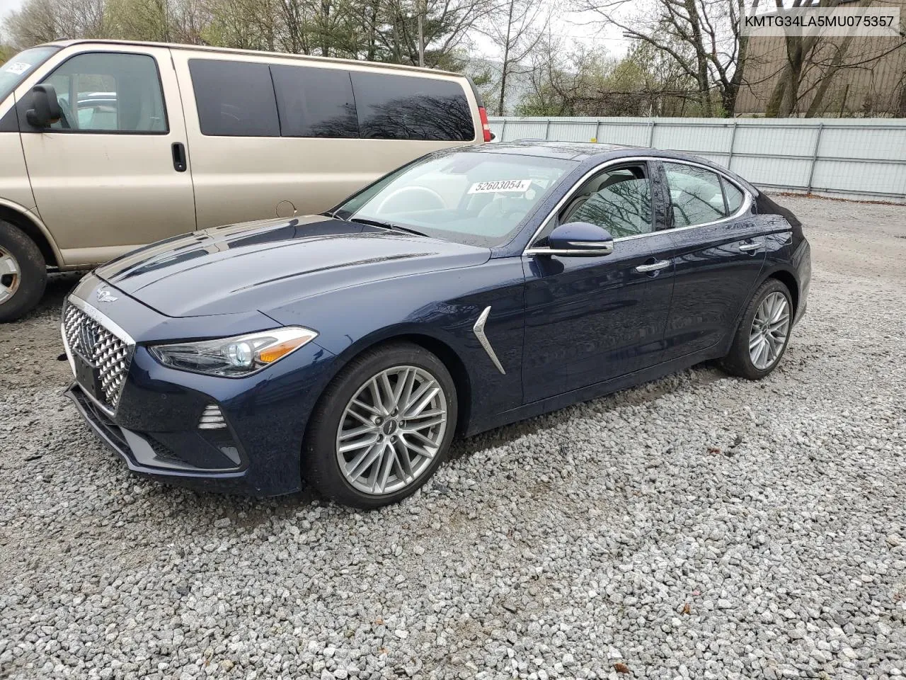 2021 Genesis G70 Elite VIN: KMTG34LA5MU075357 Lot: 52603054