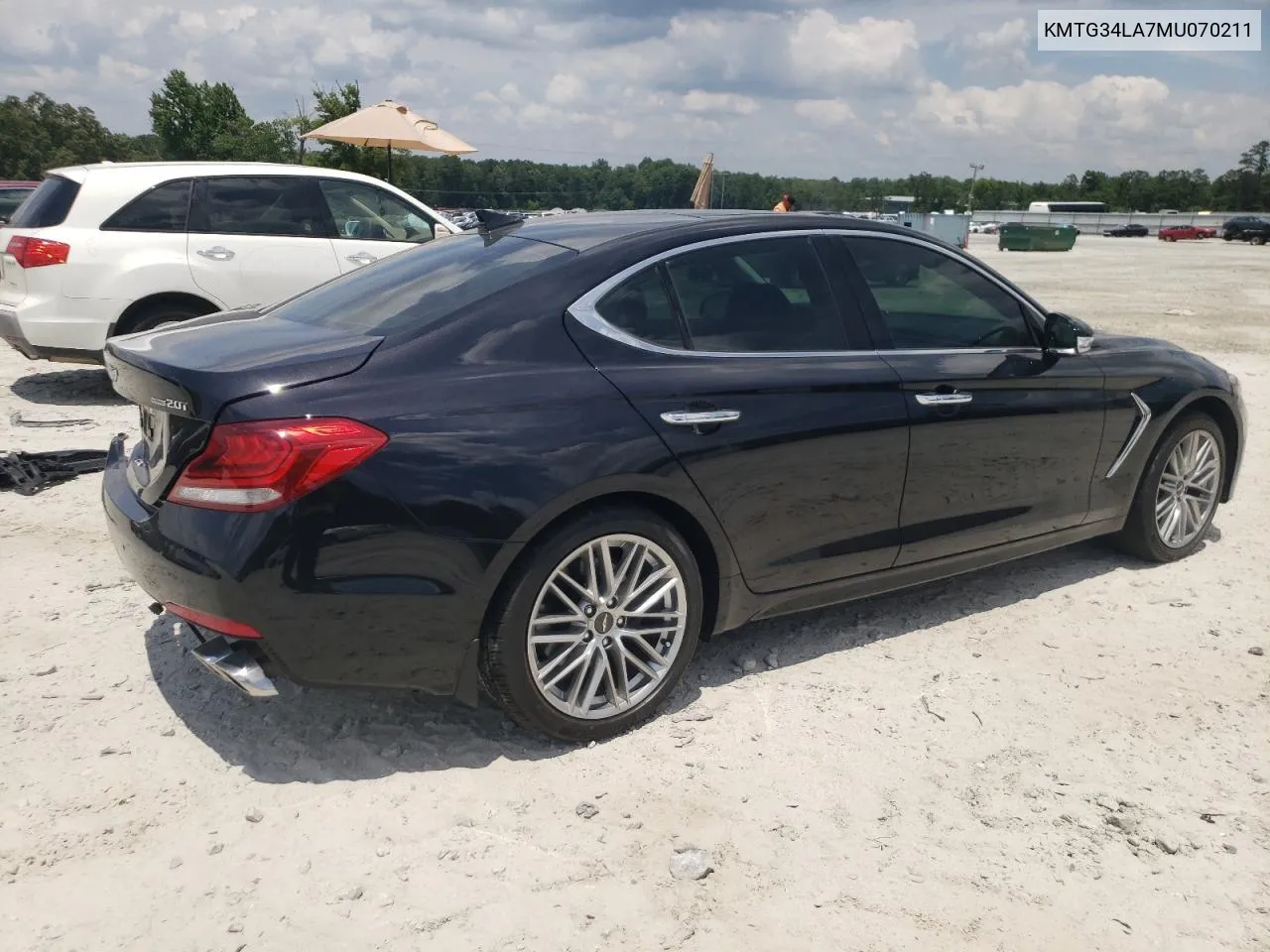 2021 Genesis G70 Elite VIN: KMTG34LA7MU070211 Lot: 59613564