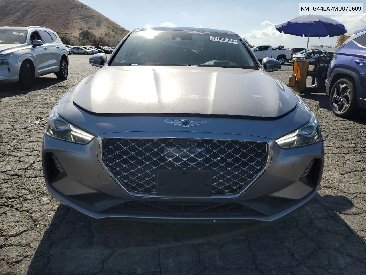 2021 Genesis G70 Prestige VIN: KMTG44LA7MU070609 Lot: 71809394