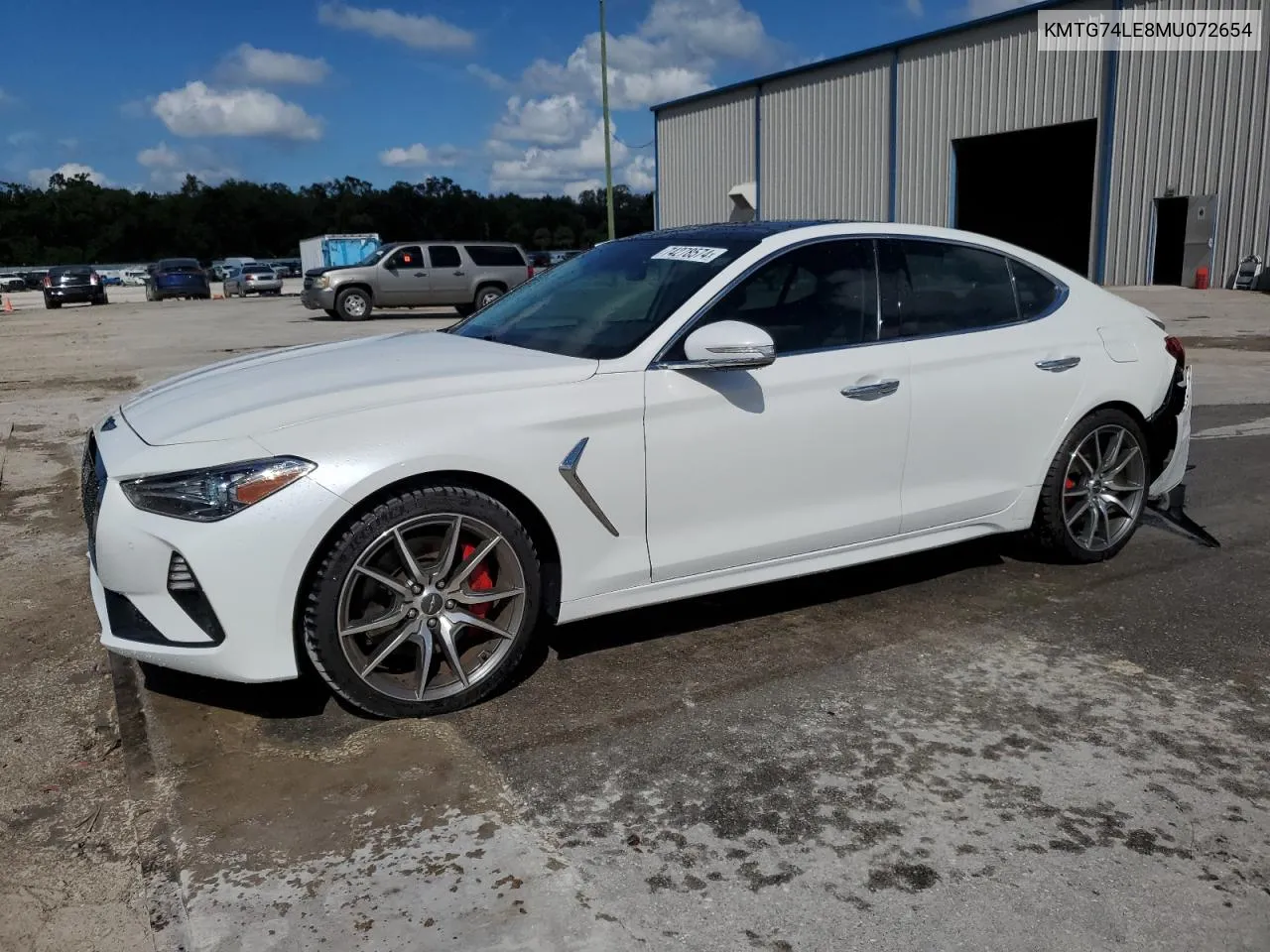 2021 Genesis G70 VIN: KMTG74LE8MU072654 Lot: 74278574