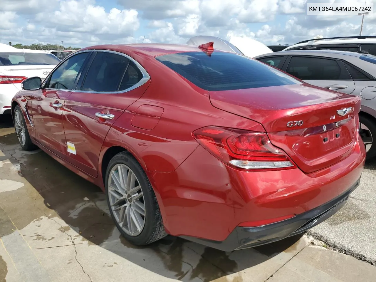 2021 Genesis G70 VIN: KMTG64LA4MU067242 Lot: 76207144