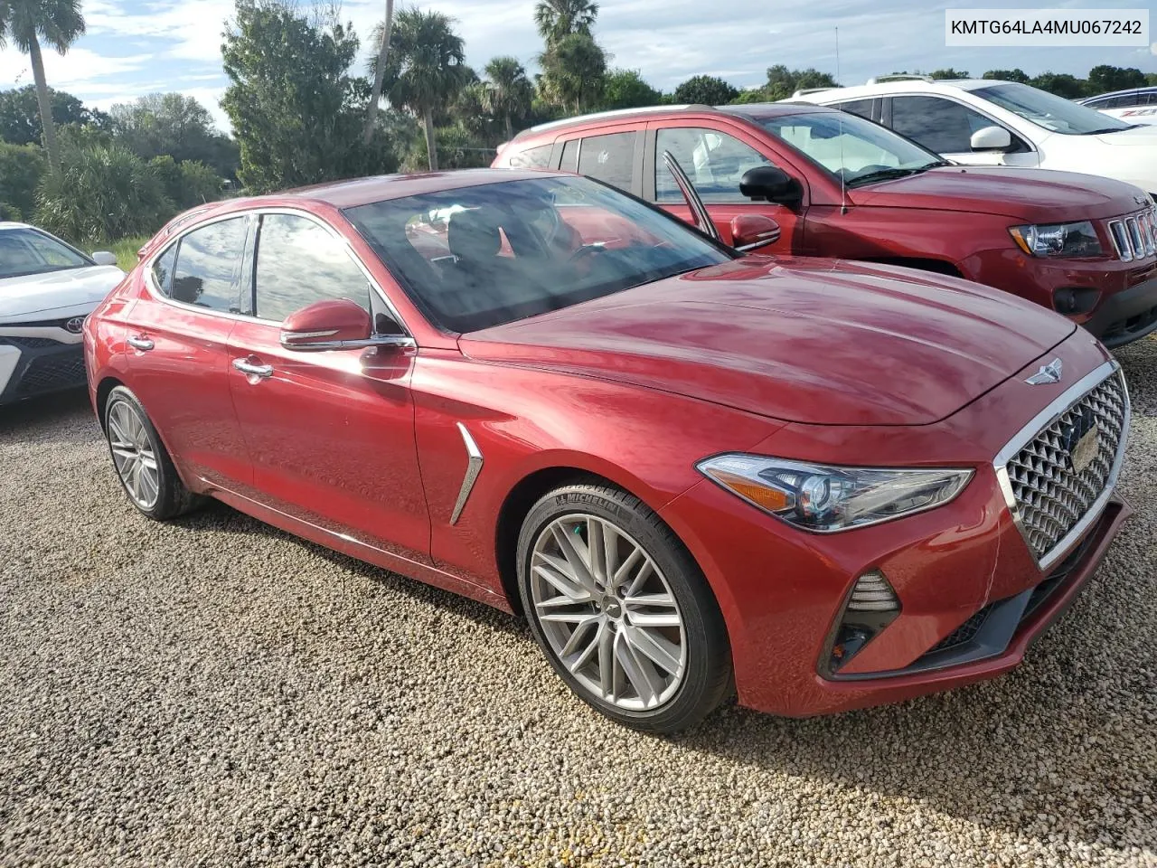 2021 Genesis G70 VIN: KMTG64LA4MU067242 Lot: 76207144