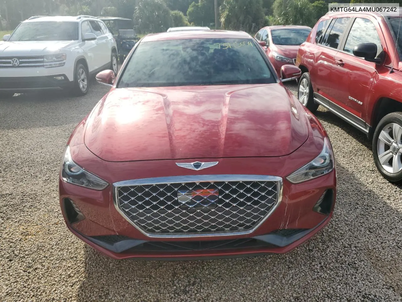 2021 Genesis G70 VIN: KMTG64LA4MU067242 Lot: 76207144