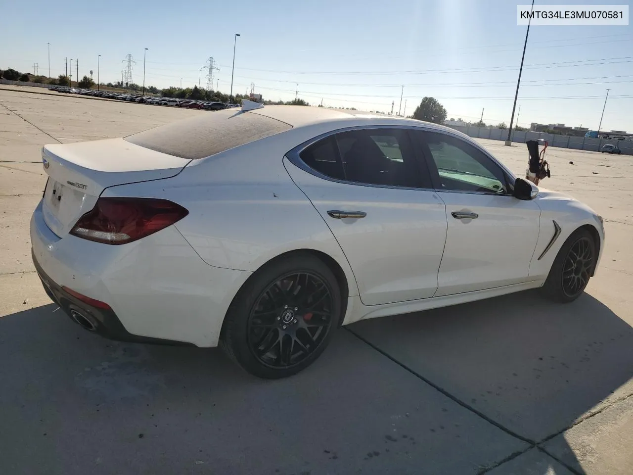 2021 Genesis G70 Prestige VIN: KMTG34LE3MU070581 Lot: 77118004